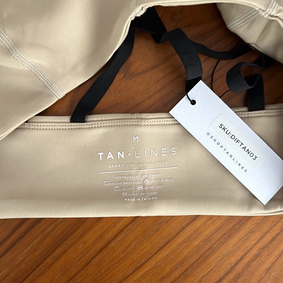 TAN + LINES by Sivan Ayla Strappy Tan Cardiff Sports Bra NWT SIZE M - Picture 3 of 5